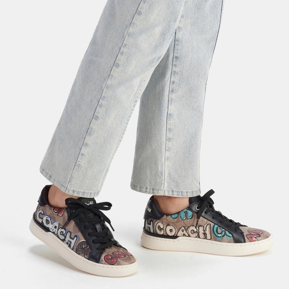 NWT Coach X Mint Serf Clip Low Top Sneaker In Signature Tan Canvas - Picture 2 of 8